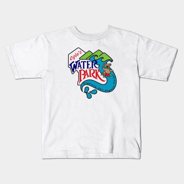 Ogle's Water Park Pigeon Forge Tennessee Smoky Mountains Kids T-Shirt by GlimmerDesigns